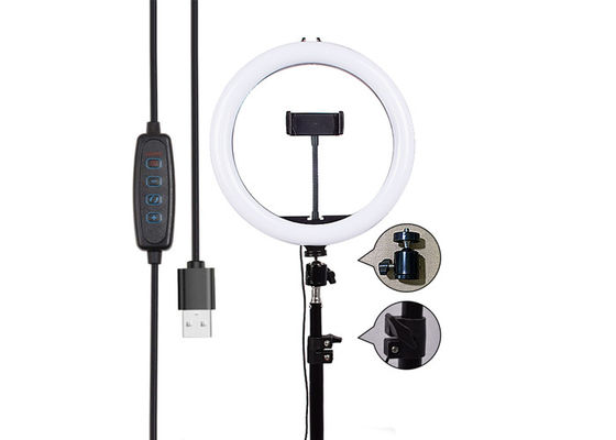 luce RGB a 10 pollici Dimmable 5500K di 10W Live Streaming Selfie Ring Fill
