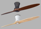 Due famiglia di legno solida della lampada 110V del fan del salone integrata soffitto della foglia